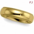 10K Yellow Gold Light Comfort Fit Milgrain Band