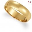 10K Yellow Gold Light Half Round Band