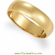 10K Yellow Gold Light Half Round Band