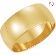 10K Yellow Gold Light Half Round Band