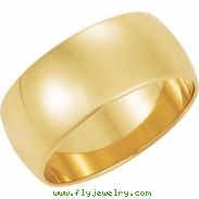 10K Yellow Gold Light Half Round Band