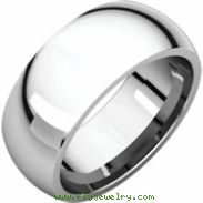 10kt White 08.00 mm Comfort Fit Band