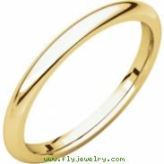 10kt Yellow 02.00 mm Comfort Fit Band