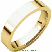 10kt Yellow 04.00 mm Flat Comfort Fit Band