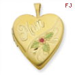 1/20 Gold Filled 20mm Enameled Mom Heart Locket chain
