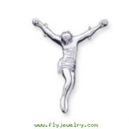 14K  White Gold Jesus Charm