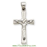14K  White Gold Reversible Crucifix  Cross Pendant