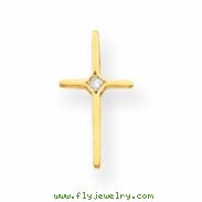 14k .01ct Diamond Cross Necklace chain