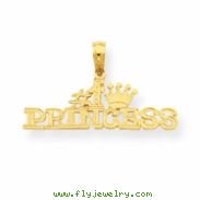 14K #1 Princess Pendant