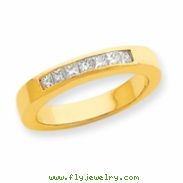 14k 1/3 ct. Completed Princess Band ring