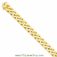 14k 12mm Hand-polished Fancy Link Chain bracelet