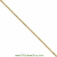 14k 1.2mm Solid D/C Machine-Made with Lobster Rope Chain anklet