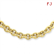 14k 18in 5mm Polished Fancy Rolo Link Necklace chain