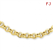 14k 18in 5mm Polished Fancy Rolo Link Necklace chain