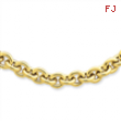 14k 18in 7.25mm Polished Fancy Rolo Link Necklace chain