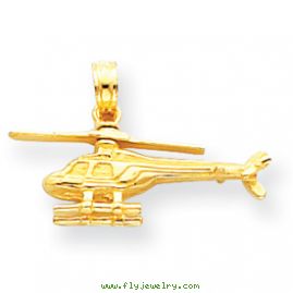 14k 3-D Helicopter Pendant