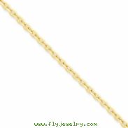 14k 3mm D/C Cable Chain