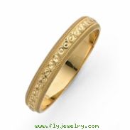 14k 3mm Design Etched Wedding Band ring