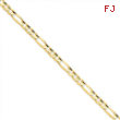 14k 4.5mm Concave Open Figaro Chain bracelet