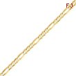 14k 4mm Concave Open Figaro Chain