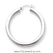 14K 4x40mm White Gold Earrings