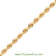 14K 5.5mm Diamond-Cut Rope with Lobster Clasp Chain