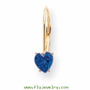 14k 5mm Heart Tanvorite earring