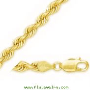 14K 5mm Solid Rope Bracelet