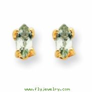 14k 5x2.5 Marquise Green Amethyst Earring