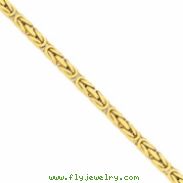 14k 6.50mm Byzantine Chain bracelet