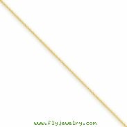 14k .6mm Solid Polished Cable Chain