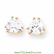 14k 6mm Trillion Cubic Zirconia earring