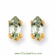 14k 6x3 Marquise Green Amethyst Earring
