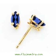 14k 6x3mm Marquise Sapphire earring