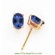 14k 6x4mm Oval Sapphire earring
