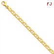 14k 7.0mm Hand-polished Anchor Link Chain bracelet