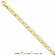 14k 7.0mm Hand-polished Anchor Link Chain bracelet