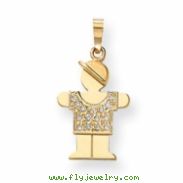 14k A Diamond kid pendant