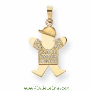 14k A Diamond kid pendant