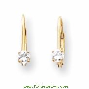 14k A Diamond leverback earring