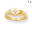 14k A Diamond signet ring