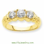 14k A Diamond three stone ring