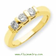 14k A Diamond three stone ring