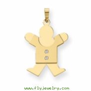 14k AA Diamond kid pendant