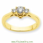 14k AA Diamond three stone ring