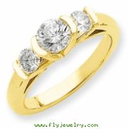 14k AA Diamond three stone ring