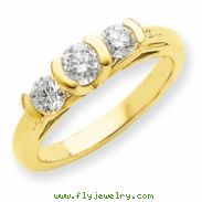 14k AA Diamond three stone ring