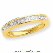 14k AAA Diamond Wedding Band ring