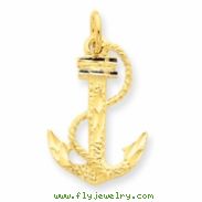 14k Anchor w/ Rope Charm