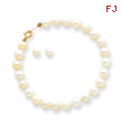 14k Baby Cultured Pearl Set - 5.5